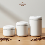 فيلو حافظة القهوة اتموس لتفريغ الهواء - ابيض مطفي