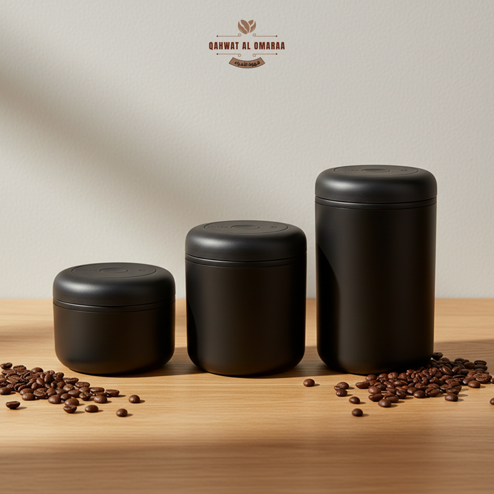 Frame 38 فيلو حافظة القهوة اتموس لتفريغ الهواء - ستيل اسود - الصورة 1